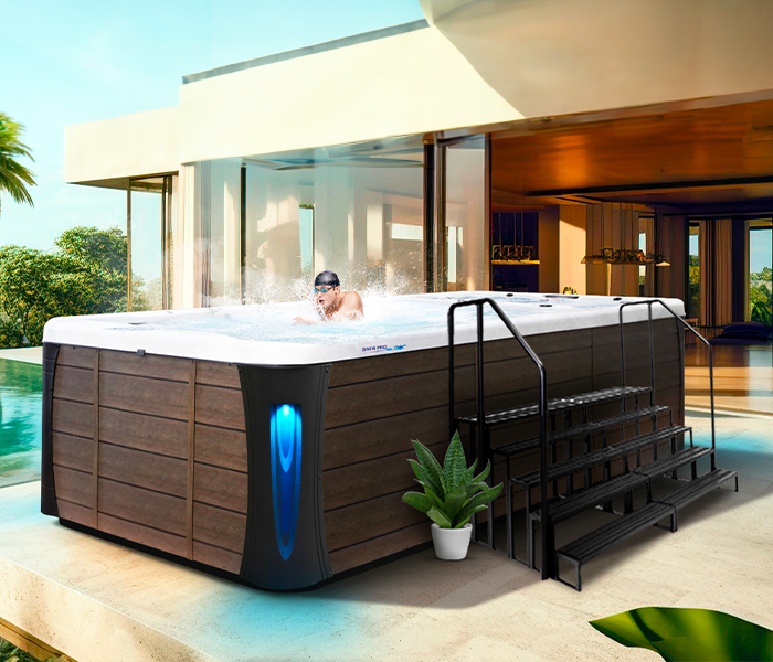 Calspas hot tub being used in a family setting - Elkhart